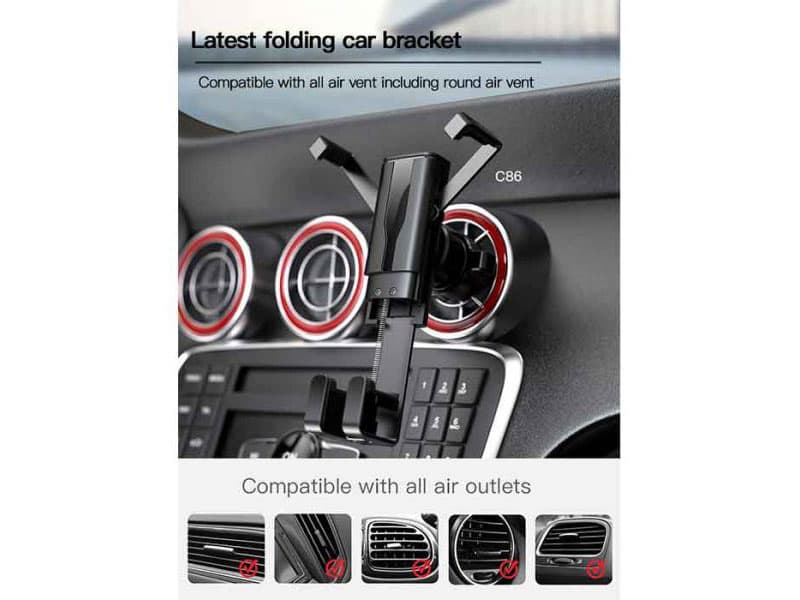 پایه نگه دارنده موبایل داخل خودرو یسیدو Yesido C86 Car Holder — تصویر ۶