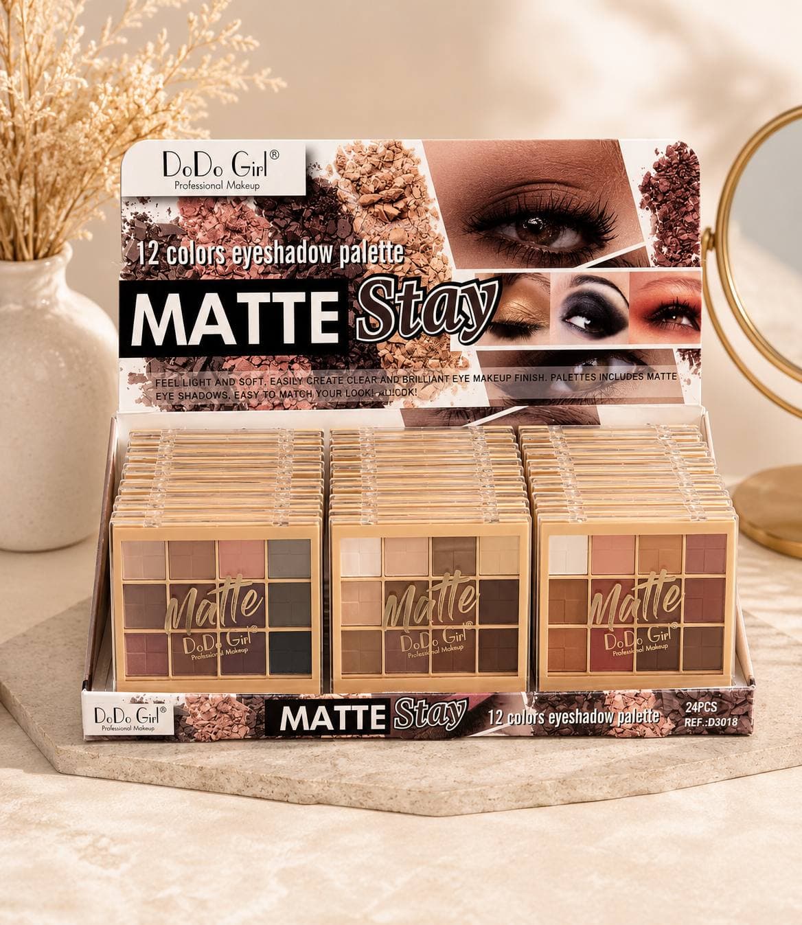 پالت سایه ۱۲ رنگ دودوگرل Matte Stay با پیگمنت بالا کد 5241 — تصویر ۹