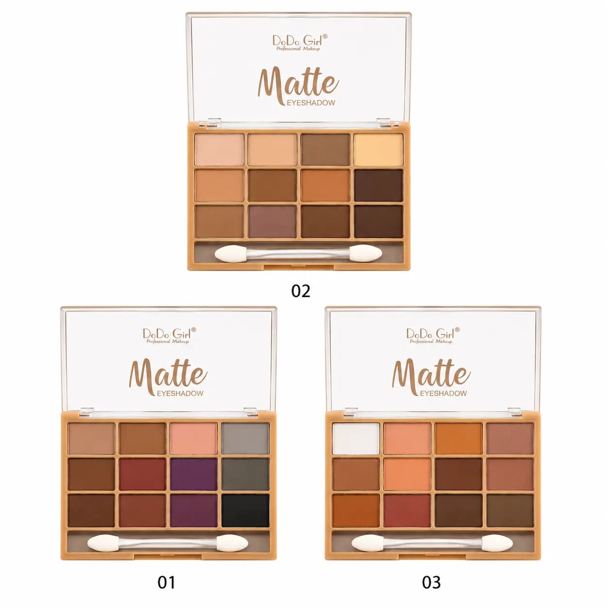 پالت سایه ۱۲ رنگ دودوگرل Matte Stay با پیگمنت بالا کد 5241 — تصویر ۲