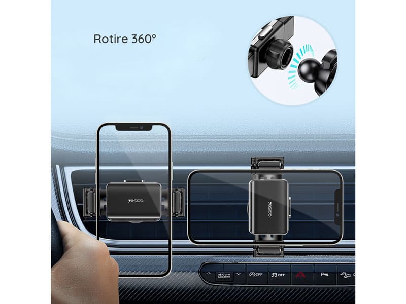 پایه نگهدارنده دریچه کولری موبایل یسیدو مدل YESIDO C114 — تصویر ۳