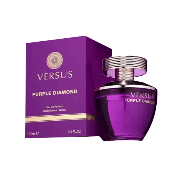 ادو پرفیوم زنانه فراگرنس ورد مدل ورسوس پورپل دیاموند Versus Purple Diamond حجم 100 میلی‌لیتر
