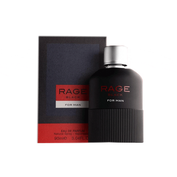 ادو پرفیوم مردانه فراگرنس ورد مدل ریج بلک فور من Rage Black For Men حجم 100 میلی‌لیتر