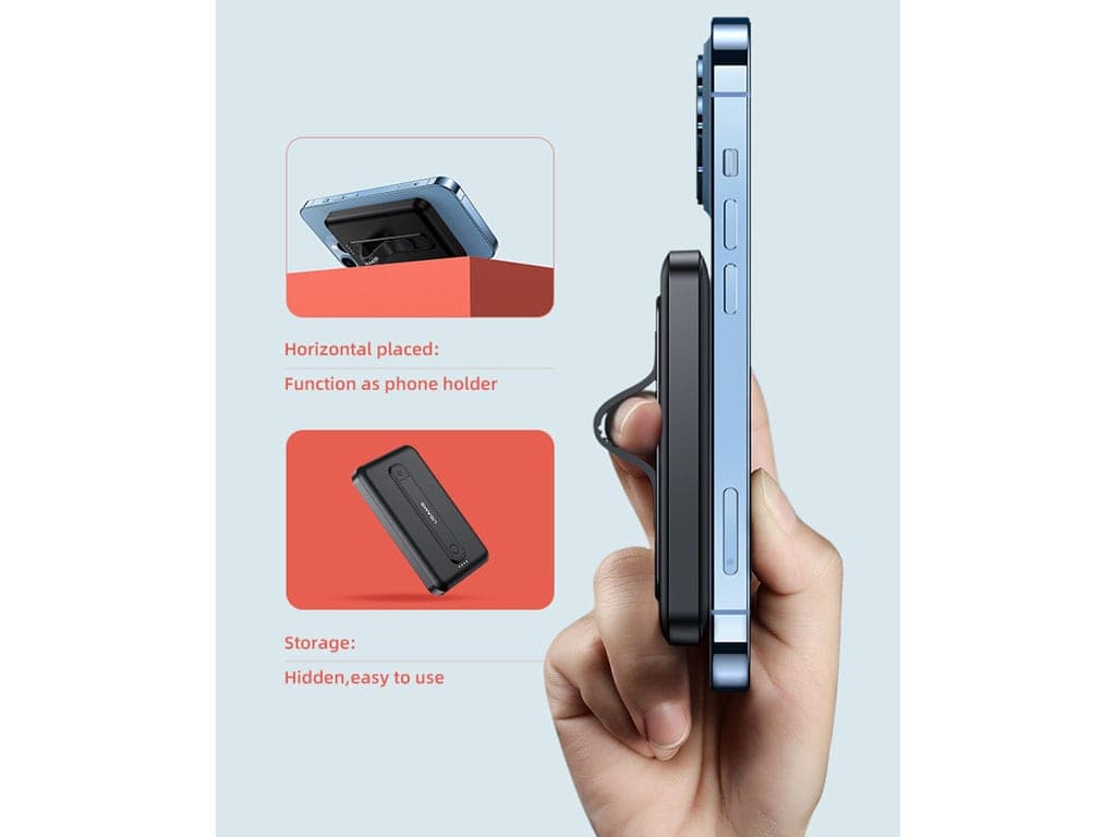 پاوربانک شارژ سریع دومنظوره یوسمز USAMS US-CD173 PB64 20W Fast Charging Magnetic Wireless Power Bank ظرفیت 10000mAh — تصویر ۶
