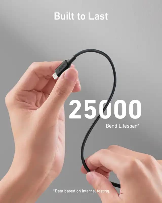 کابل تبدیل USB-C به لایتنینگ انکر مدل Anker USB-C to Lightning Cable A8831 طول 30 سانتی متر — تصویر ۸