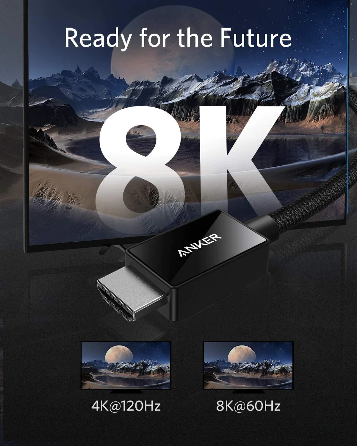 کابل HDMI انکر مدل Anker Ultra High Speed HDMI Cable A8743H11 به طول 2 متر — تصویر ۵