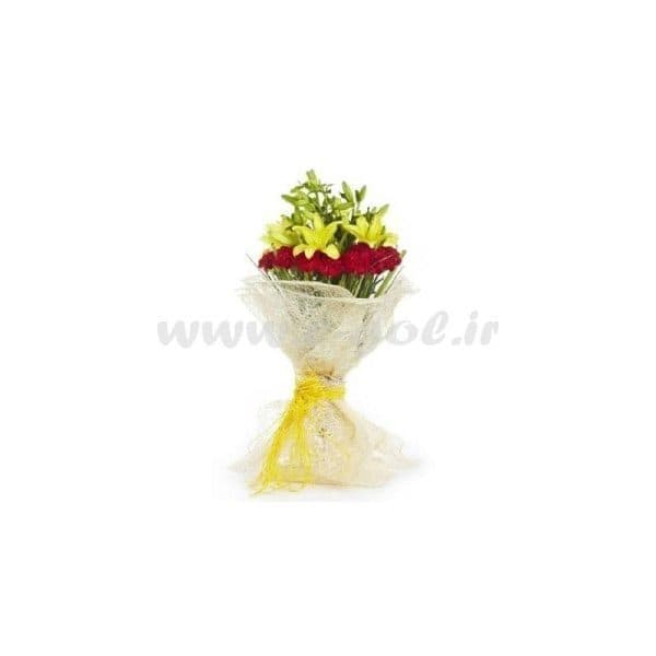 دسته گل لیلیوم و میخک — تصویر ۳