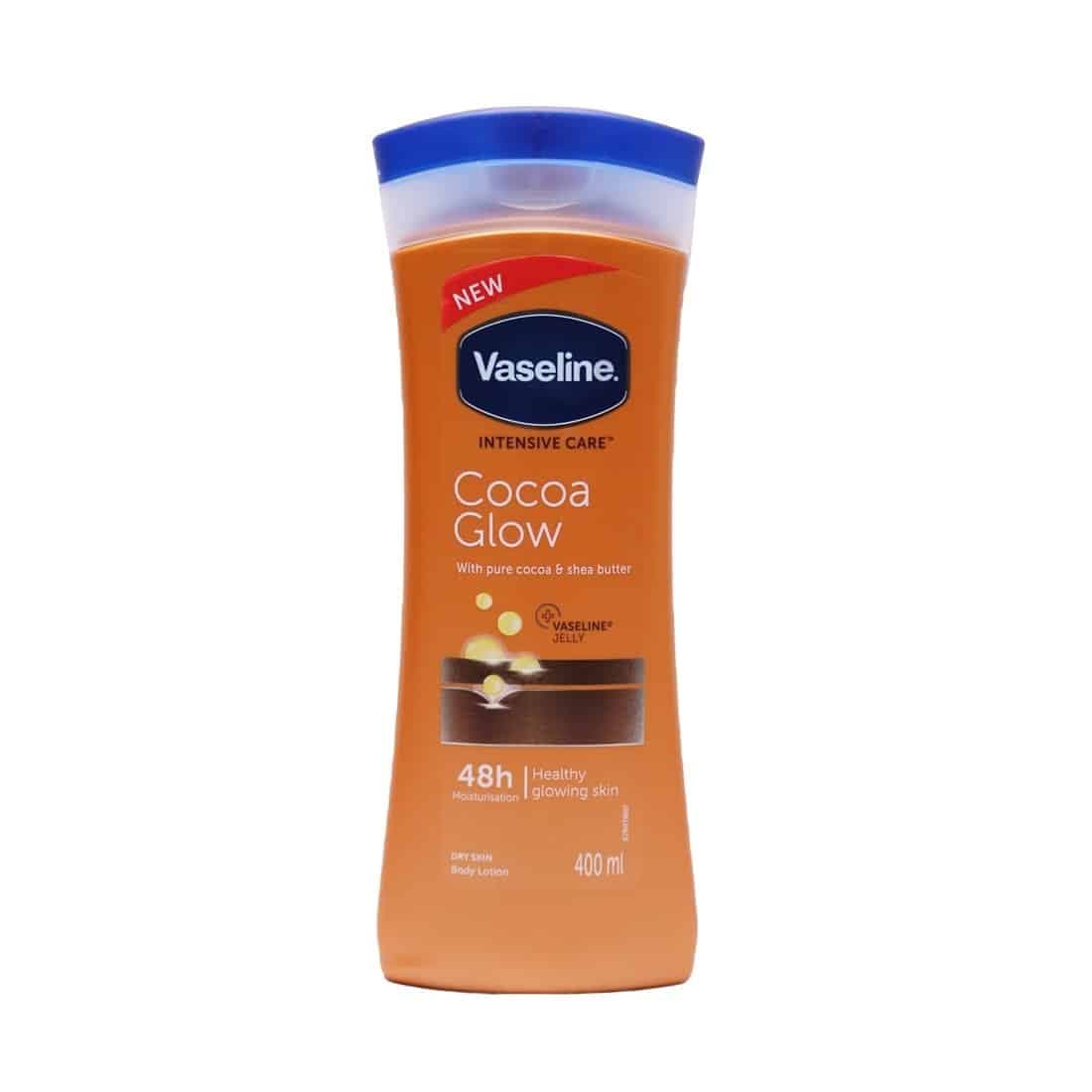 لوسیون بدن وازلین مدل Cocoa Glow حجم 400 میلی‌لیتر