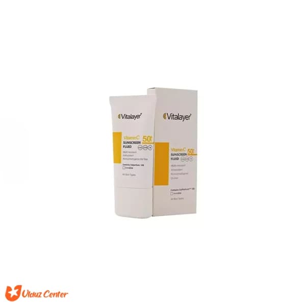کرم ضد آفتاب بی رنگ Vitalayer حاوی ویتامین سی با SPF50 حجم 50 میل