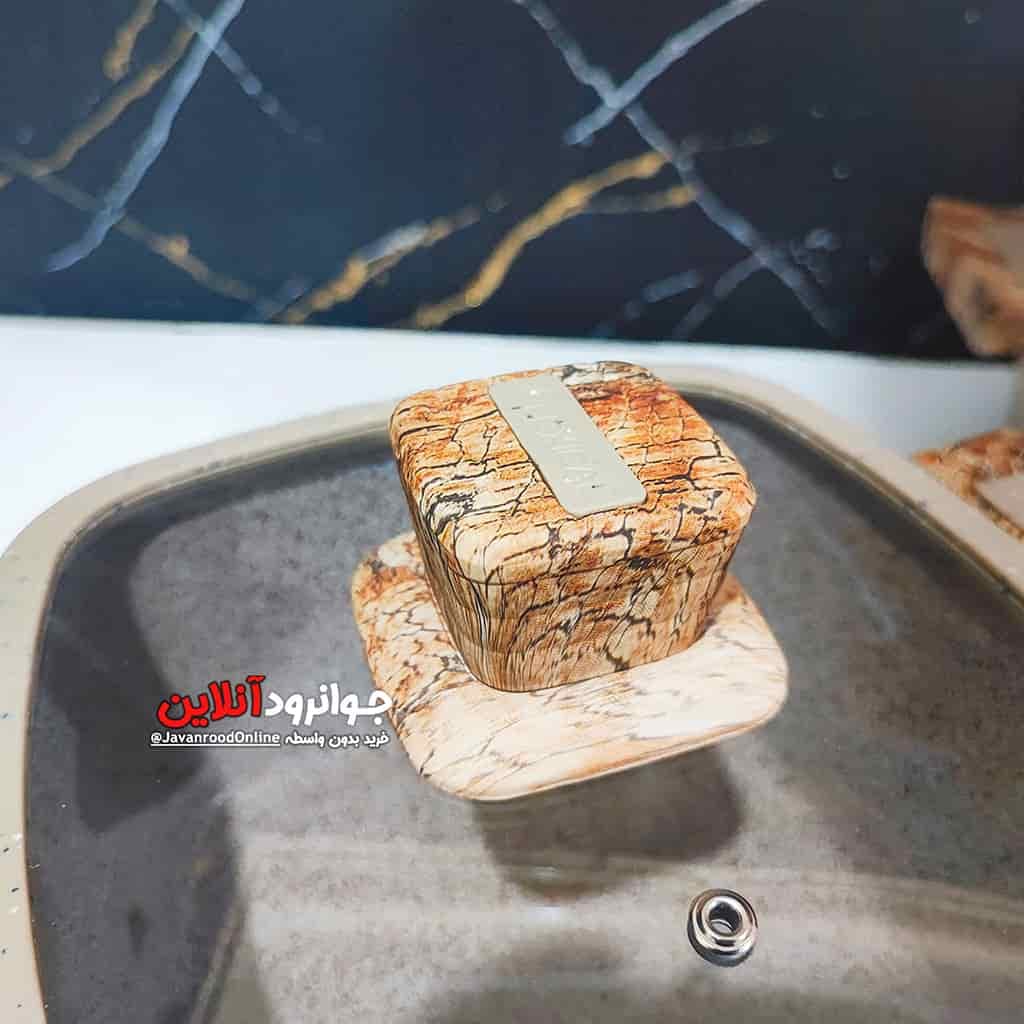 سرویس قابلمه مربعی لکسیکال طرح آجری 10 پارچه گرانیت Lexical DCC-59710-3 کرمی — تصویر ۷