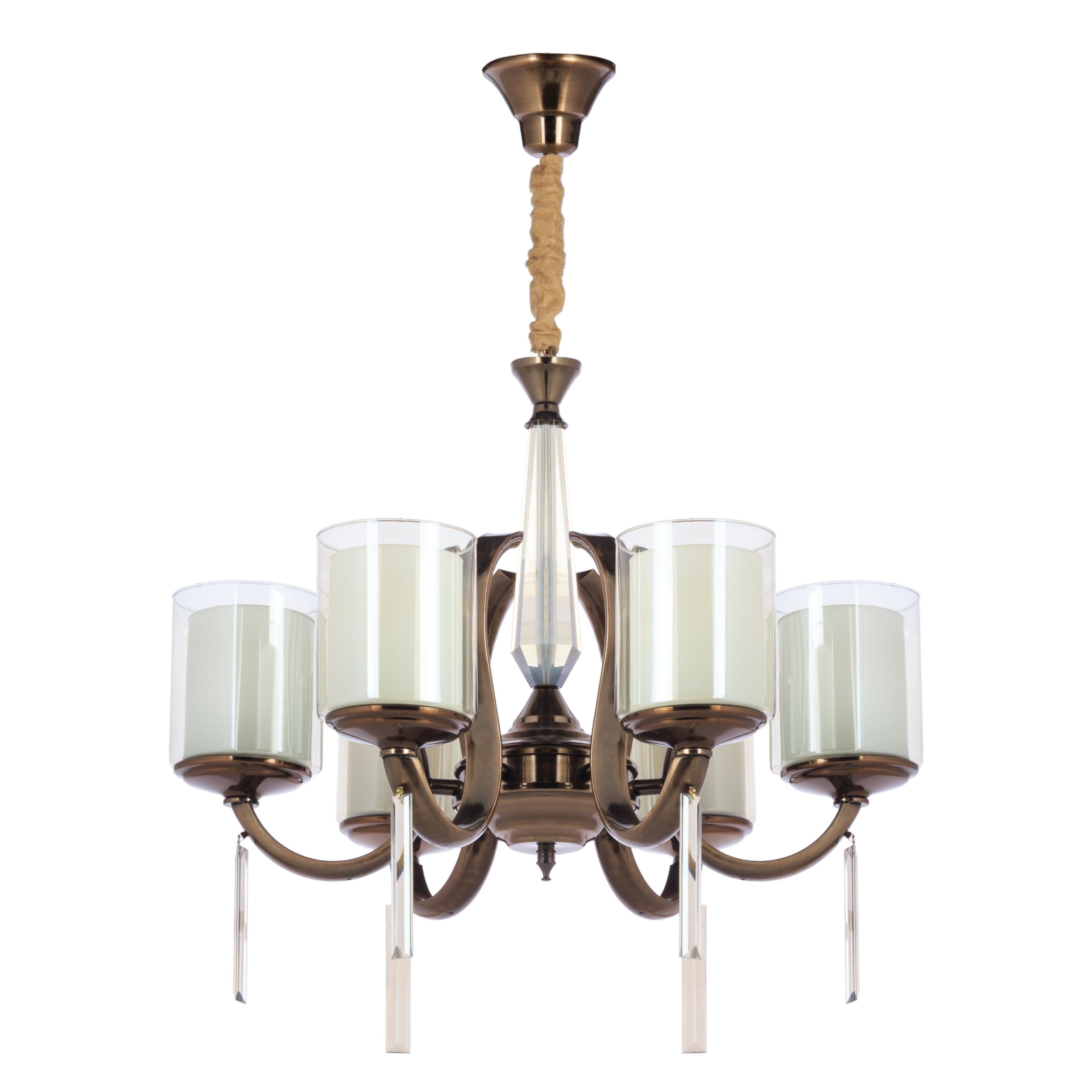لوستر آویز شش شعله چشمه نور کد N2604/6