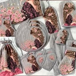 سرویس آشپزخانه مخمل 17 تکه مهرسا کد73 — تصویر ۳