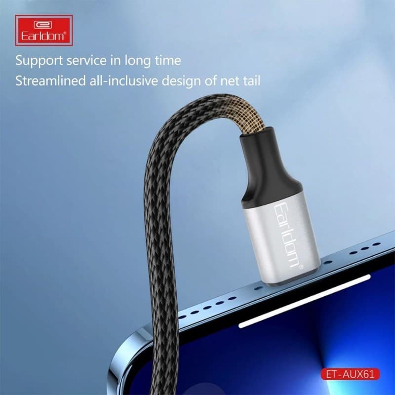 کابل تبدیل Type-C به AUX ارلدام ET-AUX61 طول 1 متر — تصویر ۴