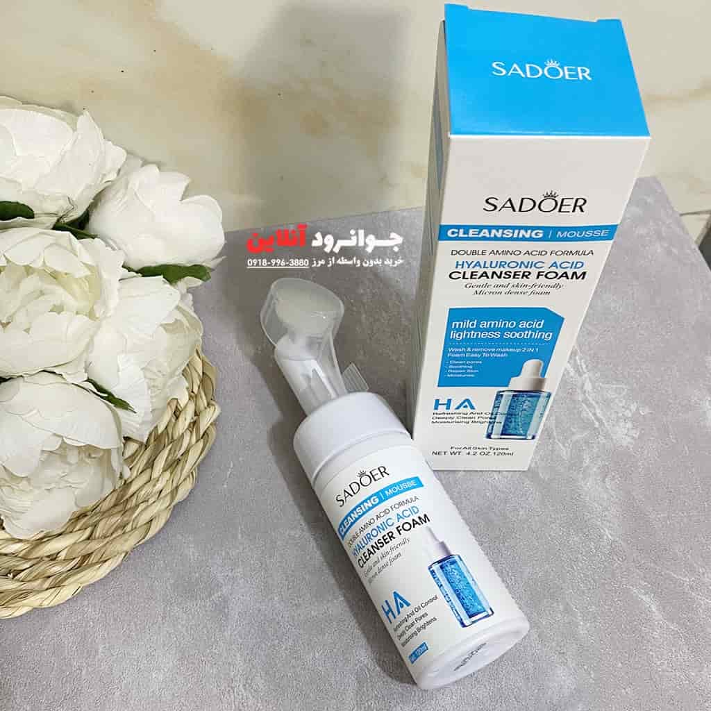 فوم شستشوی براشدار سادور مدل هیالورونیک اسید حجم 120 میل