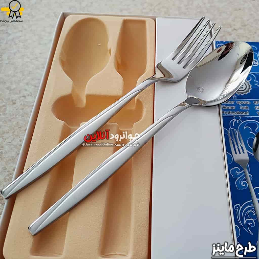 قاشق چنگال استیل یونیک طرح ماینز جعبه 12 عددی 5 میل اصل G-3