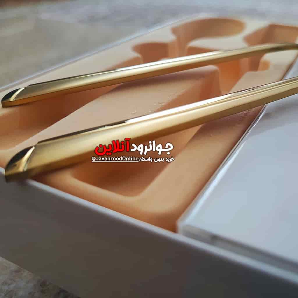 قاشق چنگال طلایی یونیک طرح ناخنی بسته 12 عددی 4 میل اصل Un-U3 — تصویر ۸