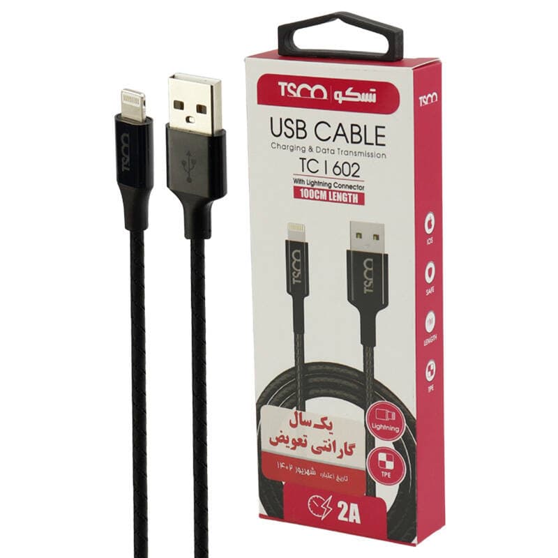 کابل آیفون ( لایتنینگ ) تسکو TSCO TC i602 2A 1m