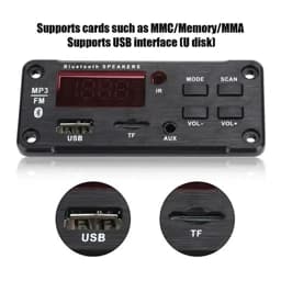 پخش کننده MP3 PLAYER پنلی بلوتوثی 12V مدل Q13-v1 — تصویر ۷