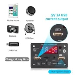 پخش کننده MP3 PLAYER پنلی بلوتوثی 12V — تصویر ۷