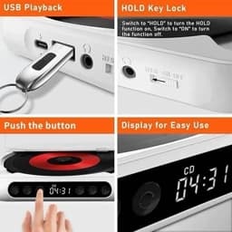 پخش کننده CD قابل حمل بلوتوثی مدل Portable CD Player — تصویر ۵