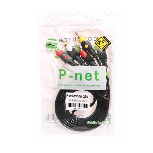 کابل تصویر 3 به 3 RCA پی نت P-NET متراژ 1.5 متر — تصویر ۷