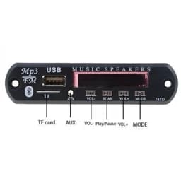 پخش کننده MP3 PLAYER پنلی بلوتوثی 12V اکولایزردار — تصویر ۷