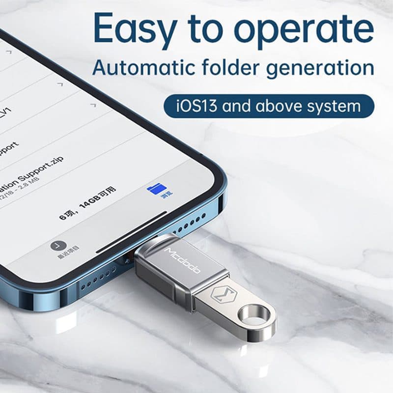 تبدیل OTG لایتنینگ به USB 3.0 مک دودو مدل Mcdodo OT-860 — تصویر ۷