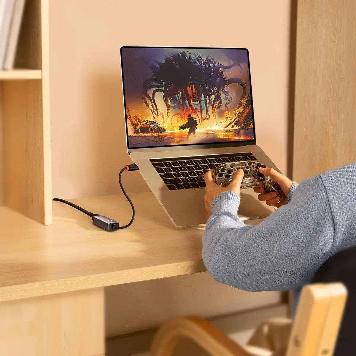 کابل تبدیل USB به LAN بیسوس Baseus WKQX000101 1000Mbps — تصویر ۹