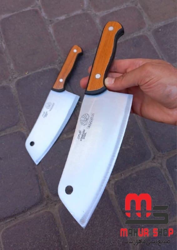 ساطور استیل مخصوص برش سبزیجات دسته کائوچو ضد آب