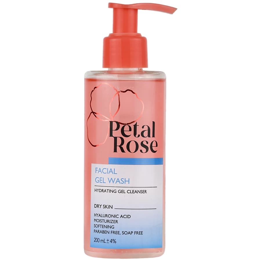 ژل شستشو صورت پتال رز مناسب پوست خشک حجم 200mL