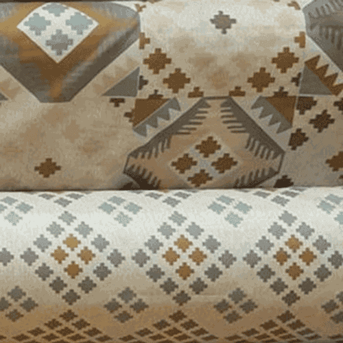 پارچه ملحفه رانفرس ملرز طرح زیره تایل tile