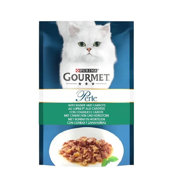 پوچ گربه بالغ گورمت پورینا طعم خرگوش و هویج وزن 85 گرم — تصویر ۲