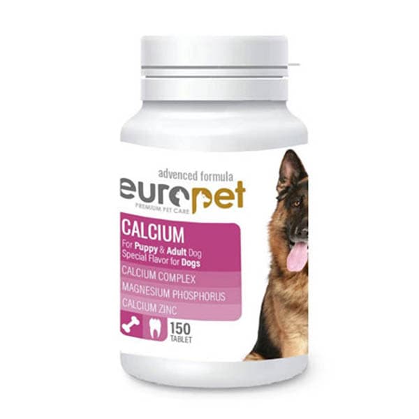 قرص مکمل کلسیم سگ 150 عددی یوروپت (europet)