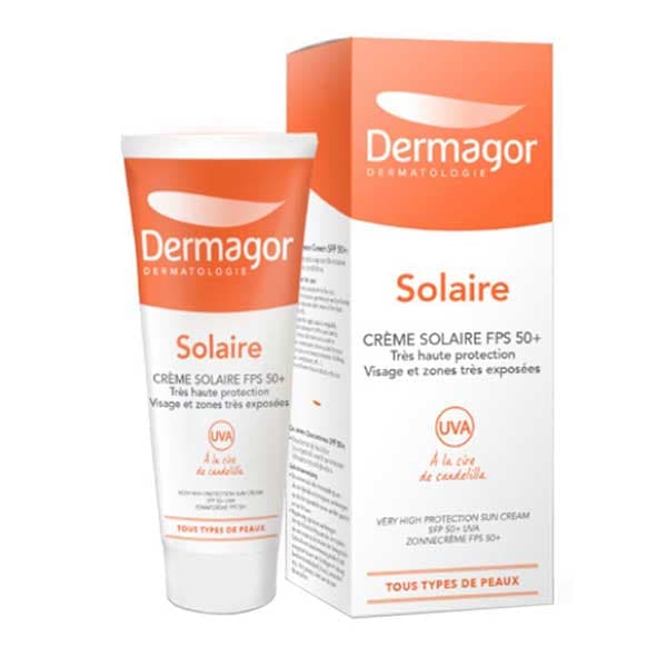 کرم ضد آفتاب بی‌رنگ +SPF50 پوست نرمال تا خشک درماگور