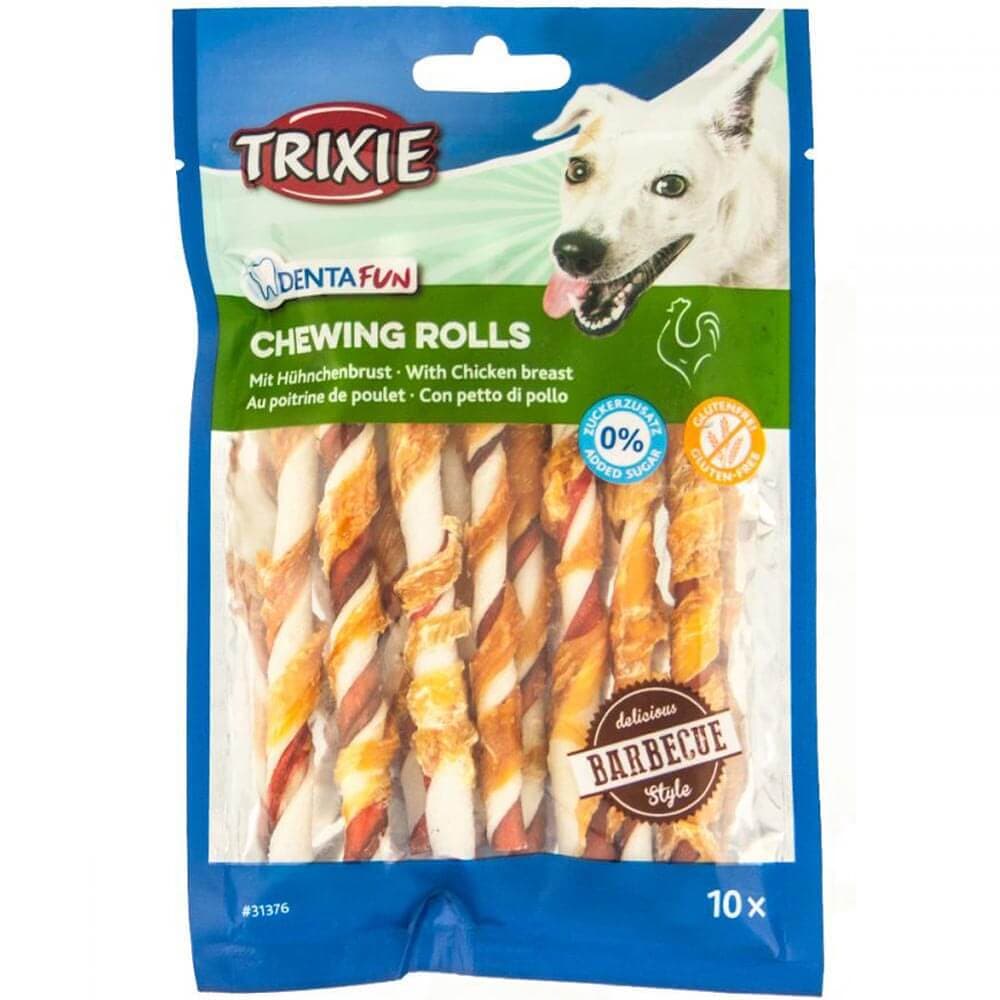 تشویقی دنتال سگ تریکسی مدل Denta Fun Barbecue Rolls با سینه مرغ وزن 80 گرم — تصویر ۶