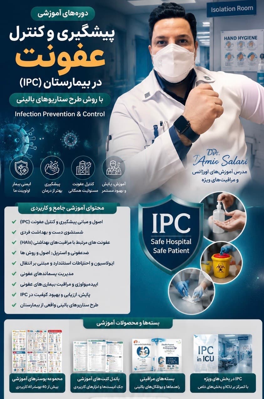 اسلاید و پادکست های پیشگیری و کنترل عفونت(IPC) در بخش های مراقبت ویژه(ICU)