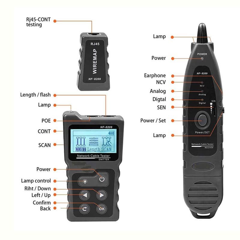NOYAFA NF-8209 تستر شبکه نویافا — تصویر ۱۰