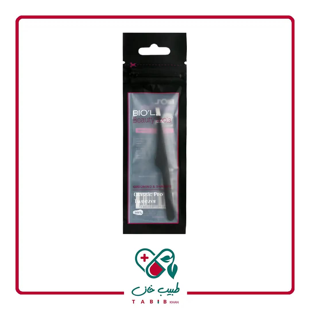 موچین انبری حرفه ای مشکی مات بیول/Classic Pro Tweezer Grooming And Shaping