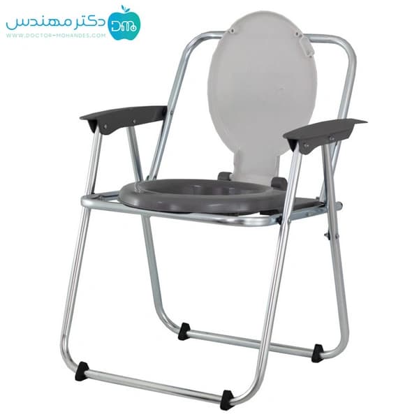 توالت فرنگی سیار تاشو دسته دار آلومینیومی بدون قیف — تصویر ۸