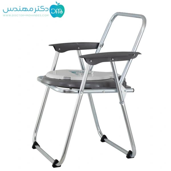 توالت فرنگی سیار تاشو دسته دار آلومینیومی بدون قیف — تصویر ۹