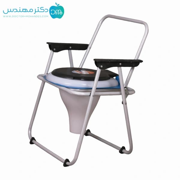 توالت فرنگی سیار تاشو دسته دار با قیف — تصویر ۲