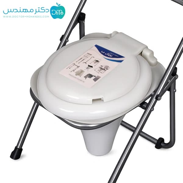 توالت فرنگی تاشو بدون دسته رویال مد با قیف — تصویر ۳
