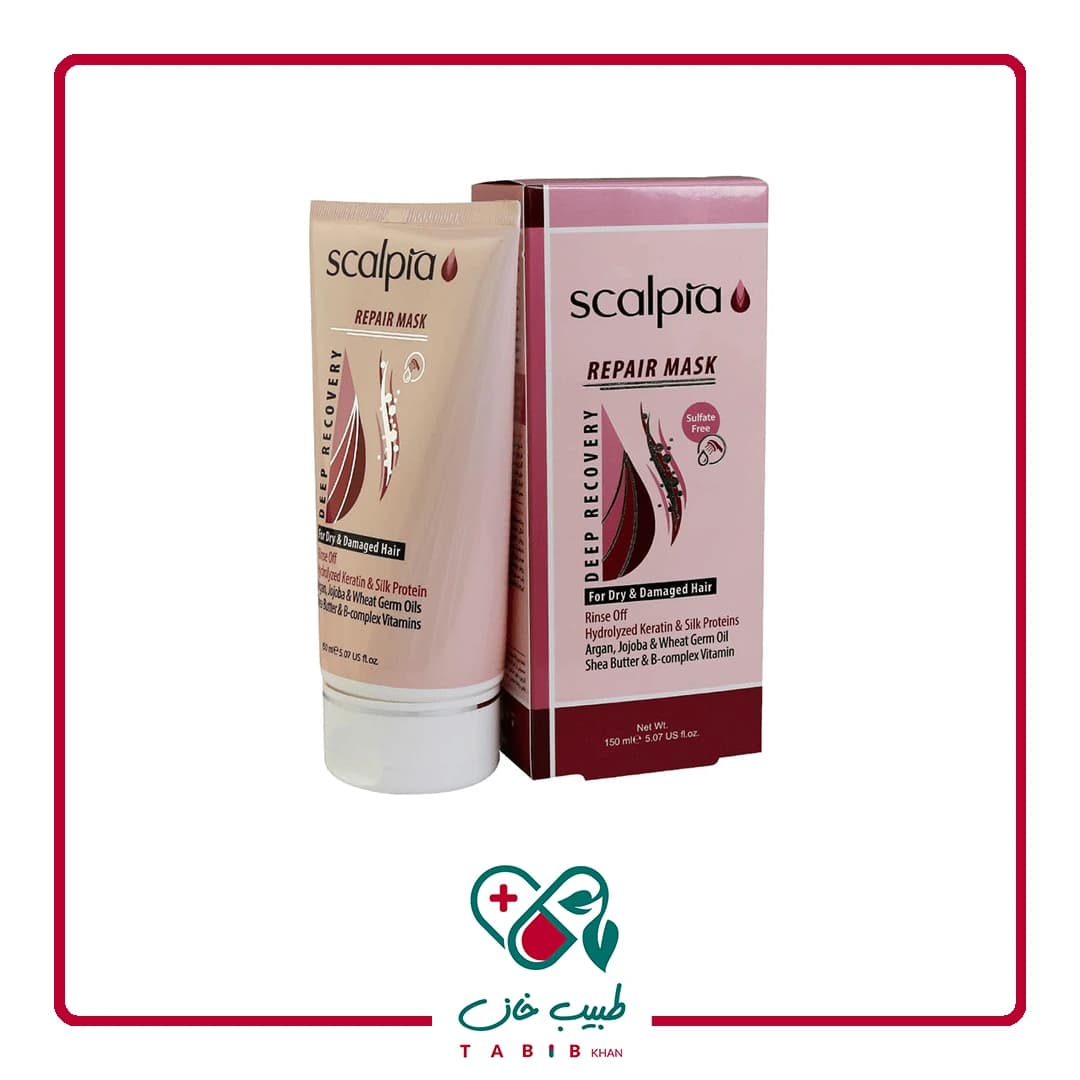 ماسک مو با آبکشی مخصوص موهای خشک و آسیب دیده اسکالپیا 150 میلی لیتر/Scalpia Repair Mask For Dry And Damaged Hair 150 ml — تصویر ۲