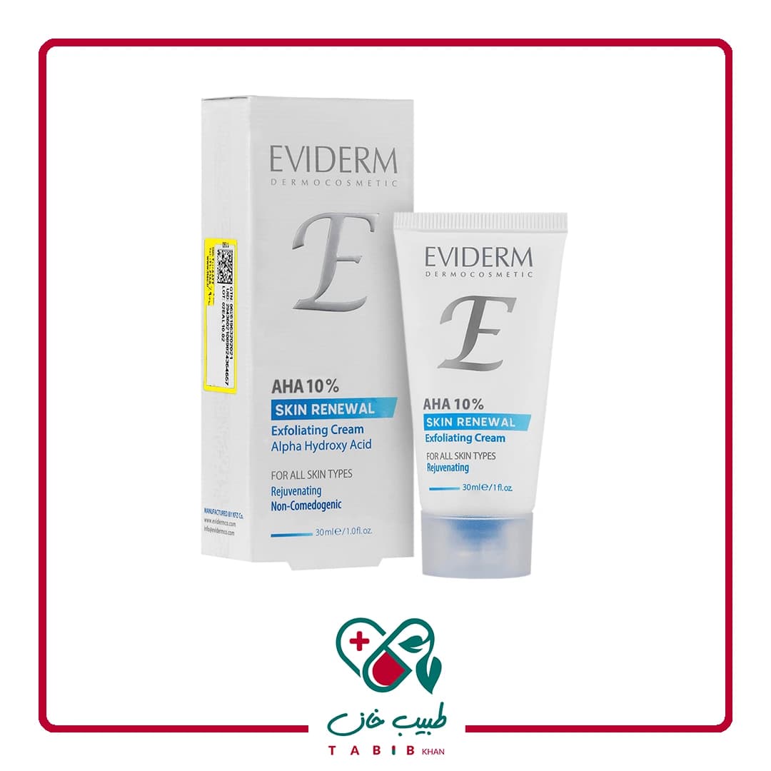 کرم لایه بردار پوست آ اچ آ 10 درصد اویدرم 30 میل/Skin Renewal Cream AHA 10 Eviderm 30ML