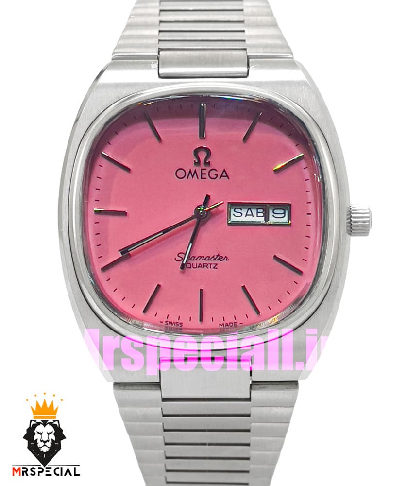 ساعت امگا سیمستر کوارتز استیل صفحه صورتی OMEGA SEAMASTER 020776