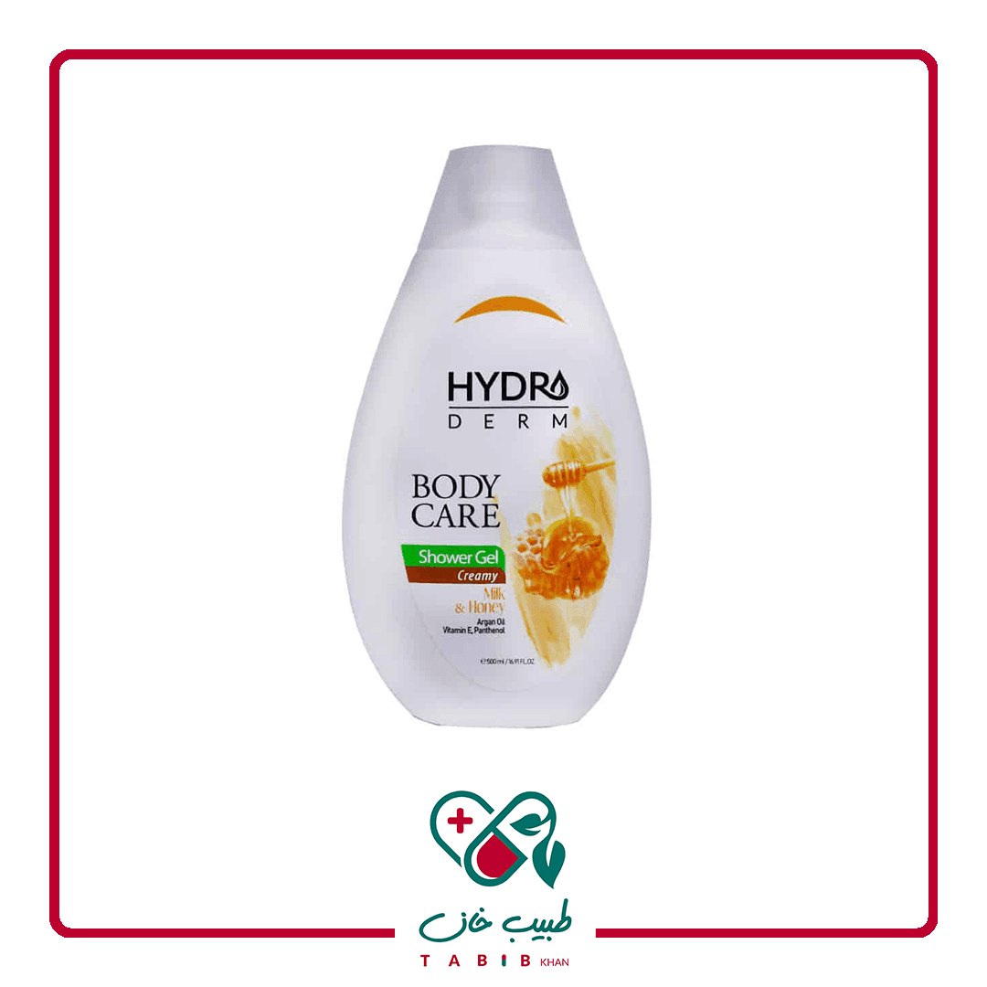 شامپو بدن کرمی هیدرودرم با رایحه شیر و عسل/HYDRODERM body care milk and honey creamy shower Gel