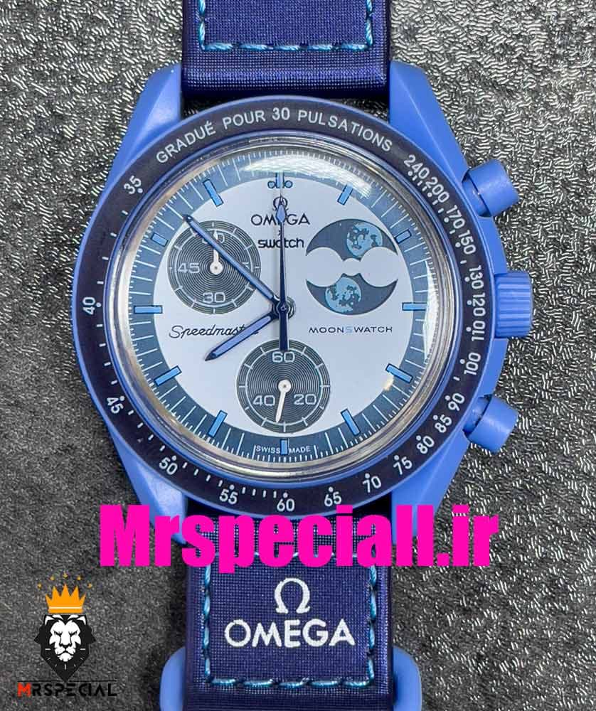 ساعت امگا سواچ ماموریت به ماه سوپر ابی 020772 OmegaSwatch Moonswatch Mission to Super Blue Moonphase ‏ — تصویر ۹