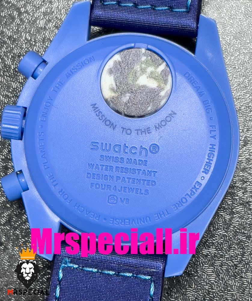 ساعت امگا سواچ ماموریت به ماه سوپر ابی 020772 OmegaSwatch Moonswatch Mission to Super Blue Moonphase ‏ — تصویر ۱۲