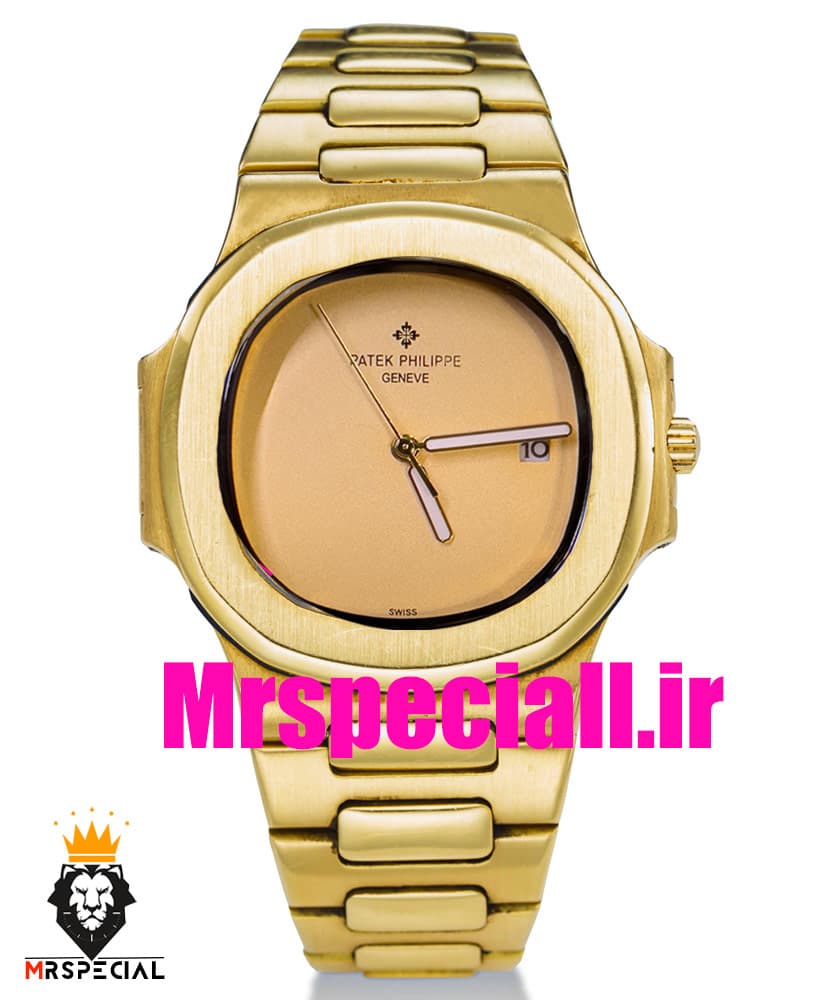 ساعت پتک فیلیپ مردانه ناتیلوس کوارتز طلایی صفحه طلایی Patek Philippe NUATILOS 020769 — تصویر ۱۰