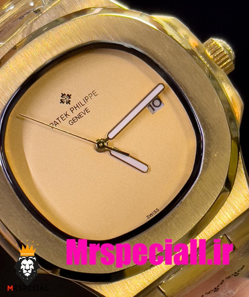 ساعت پتک فیلیپ مردانه ناتیلوس کوارتز طلایی صفحه طلایی Patek Philippe NUATILOS 020769 — تصویر ۷
