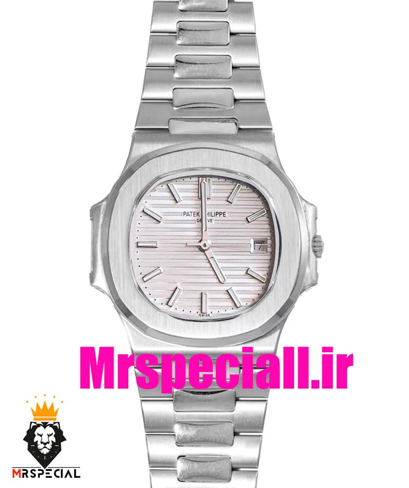 ساعت مچی زنانه پتک فیلیپ ناتیلوس کوارتز استیل صفحه سفید Patek Philippe NUATILOS 020765